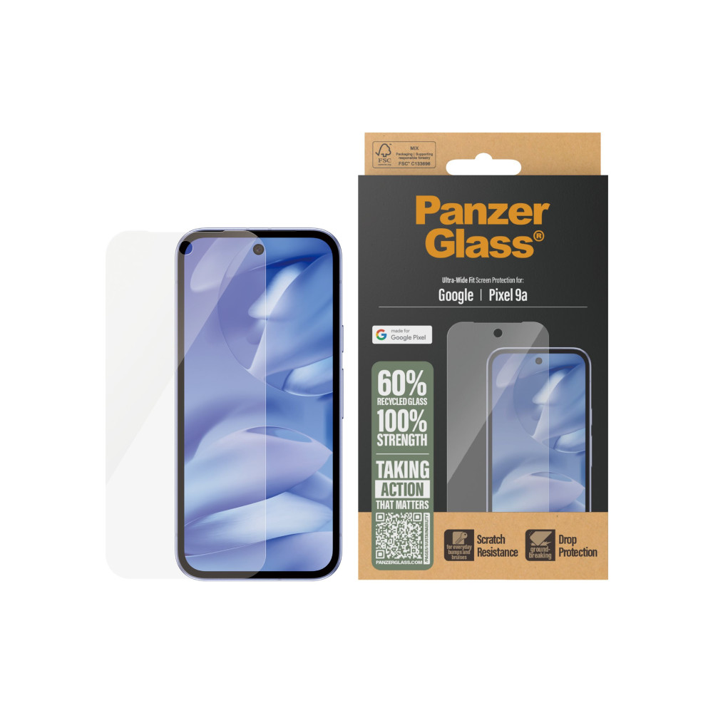 Produktbild för PanzerGlass - skärmskydd för mobiltelefon - ultrabred passning