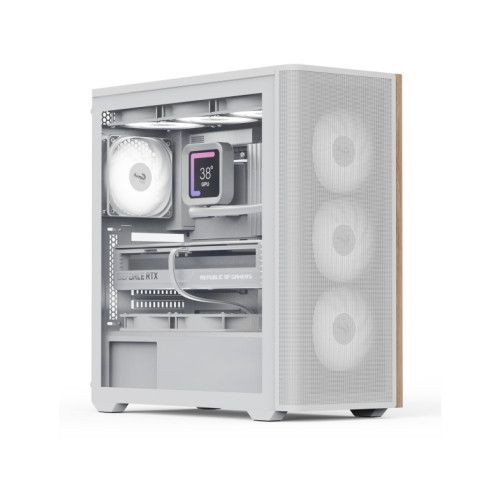 AeroCool Aerocool D501A, Midi Tower, PC, Svart, Trä, ATX, micro ATX,...