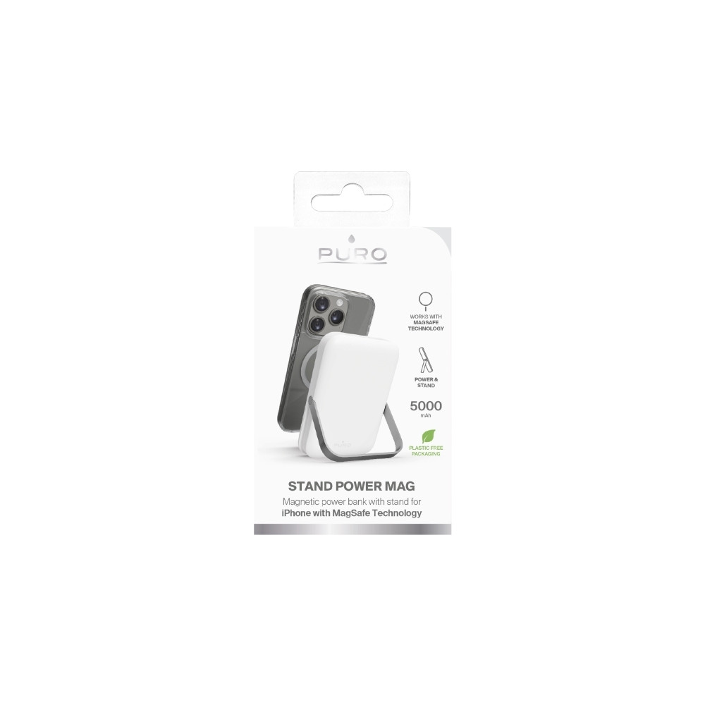 Produktbild för PURO Stand Power Mag, 5000 mAh, Litium Polymer (LiPo), Trådl...