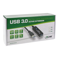 Produktbild för InLine - USB-förlängningskabel - USB typ A till USB typ A - 20 m