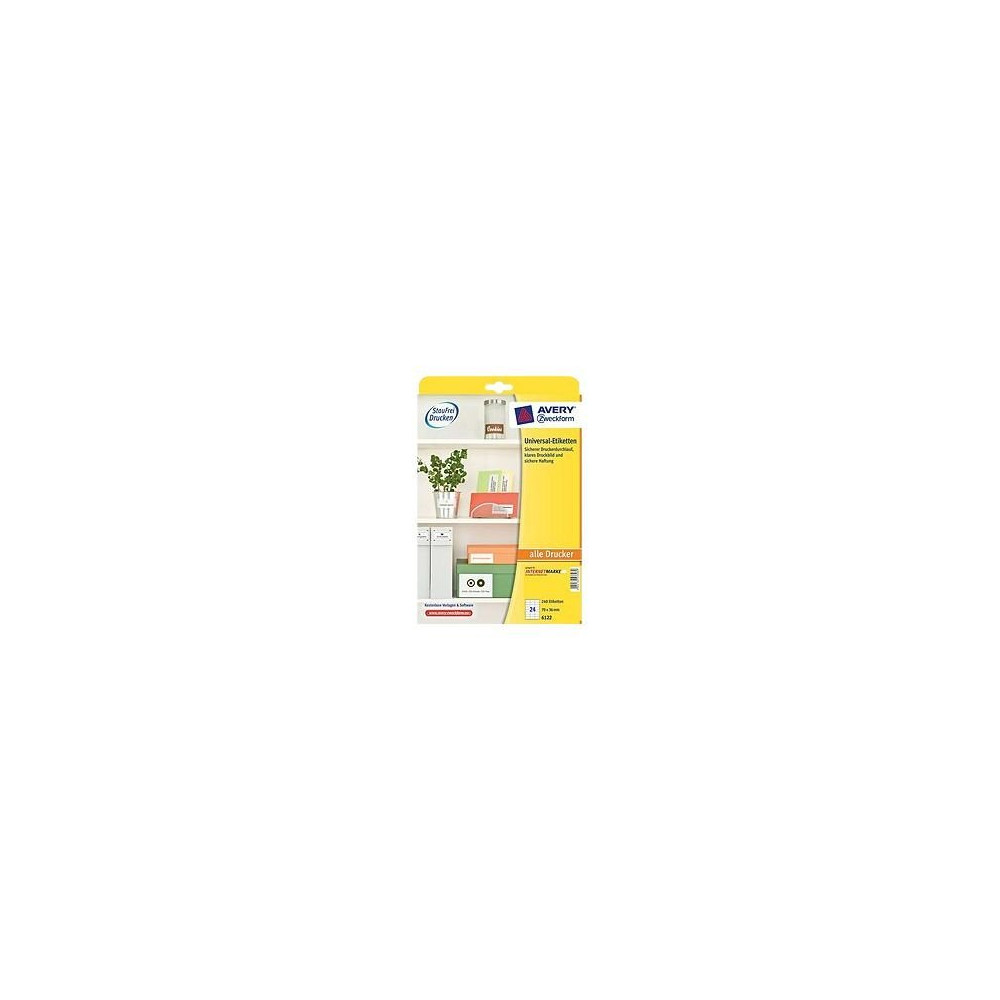 Produktbild för Avery Zweckform Universal - etiketter - 240 etikett (er) - 70 x 36 mm