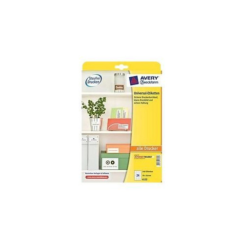 AVERY Avery Zweckform Universal - etiketter - 240 etikett (er) - 70 x 36 mm