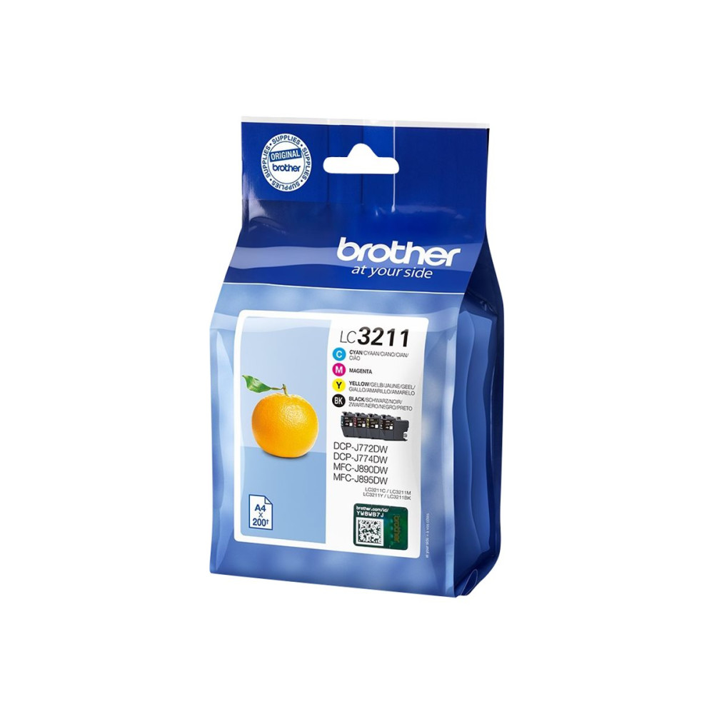 Produktbild för Brother LC3211 - 4-pack - svart, gul, cyan, magenta - original - bläckpatron