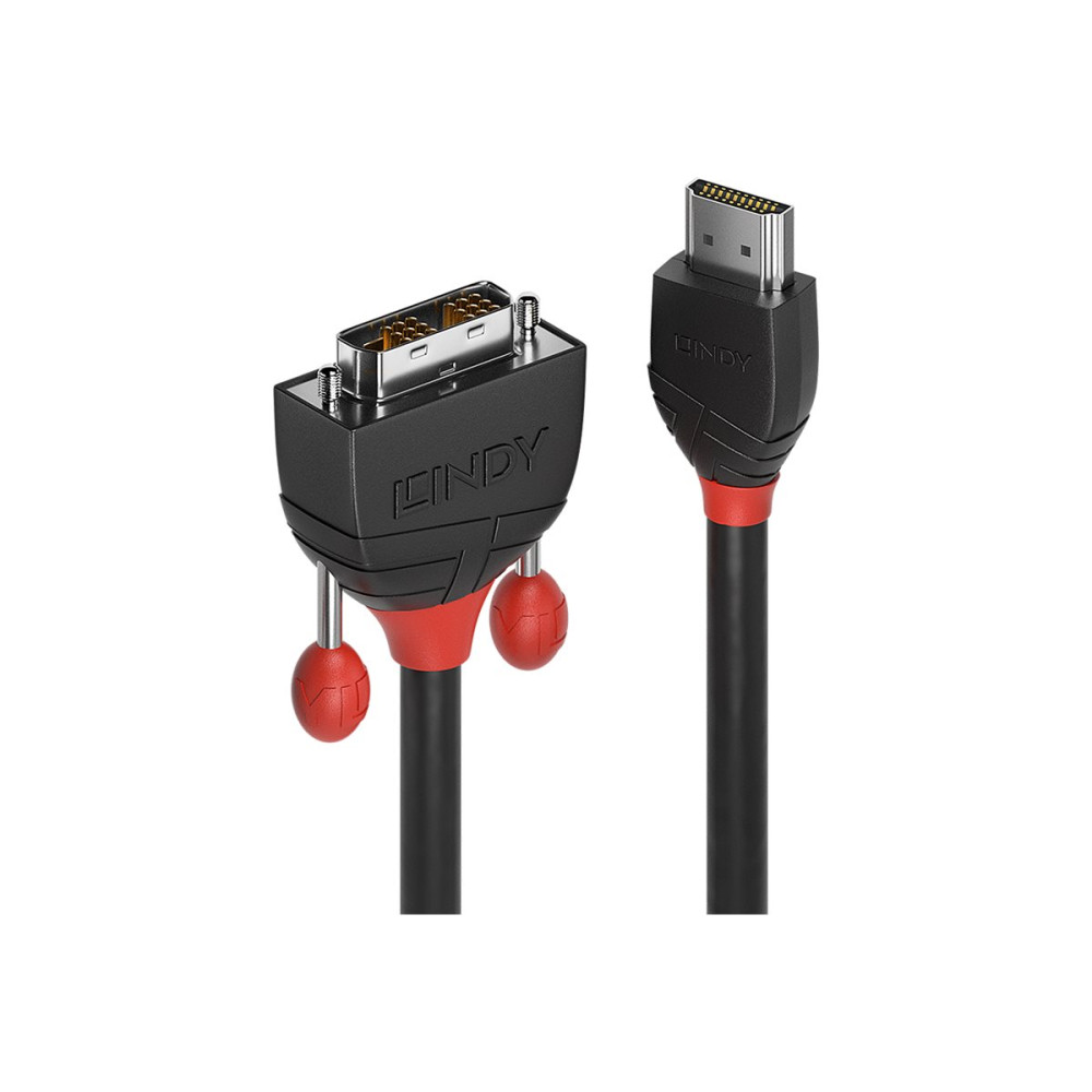 Produktbild för Lindy Black Line adapterkabel - HDMI / DVI - 5 m