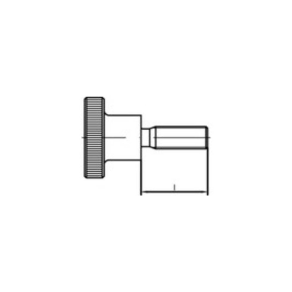 Produktbild för TOOLCRAFT TO-5447844 fingerskruvar M3 6 mm DIN 464 mässing,...