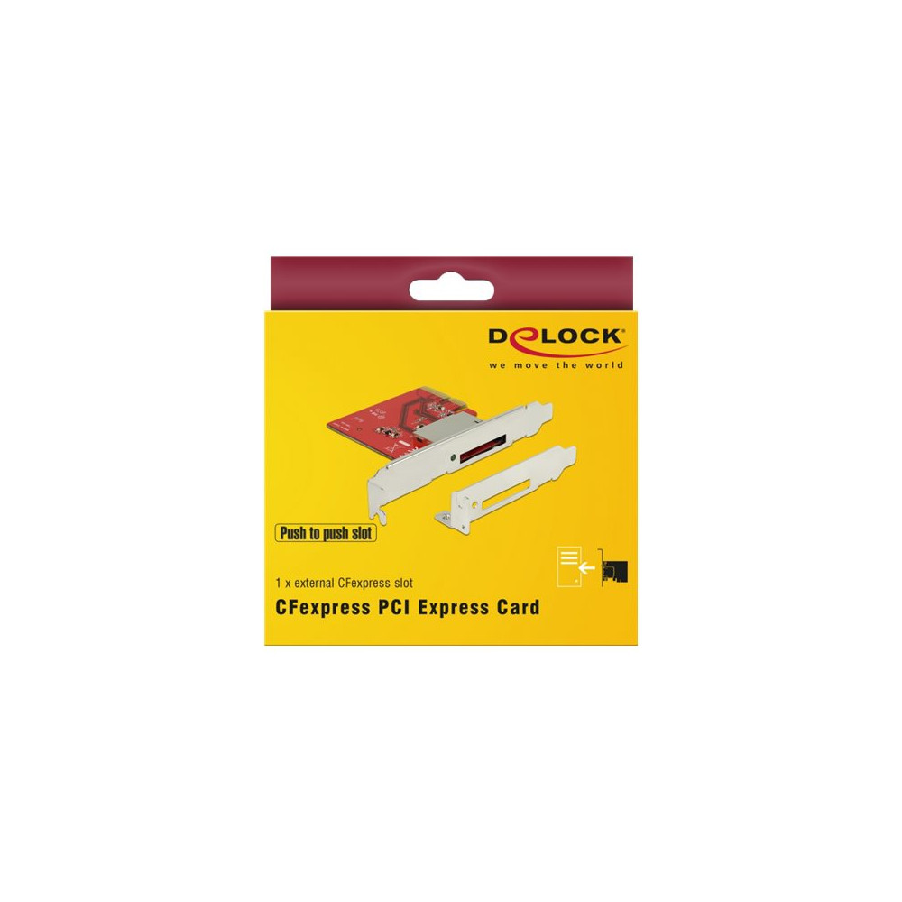 Produktbild för Delock PCI Express > 1x external CFexpress slot - kortläsare - PCI Express x4 3.0