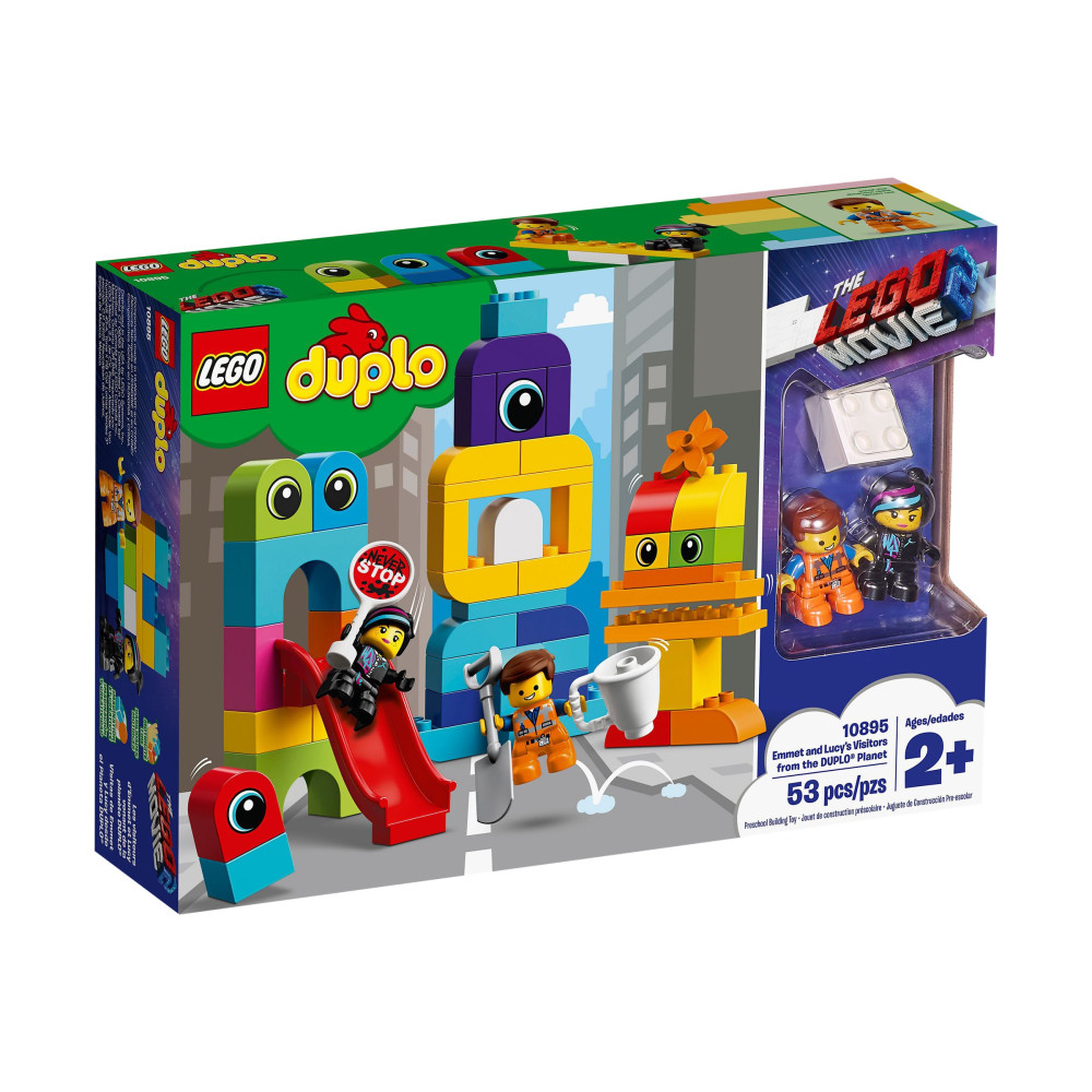 Produktbild för LEGO DUPLO 10895 - Emmet and Lucy's Visitors from the DUPLO Planet - byggsats