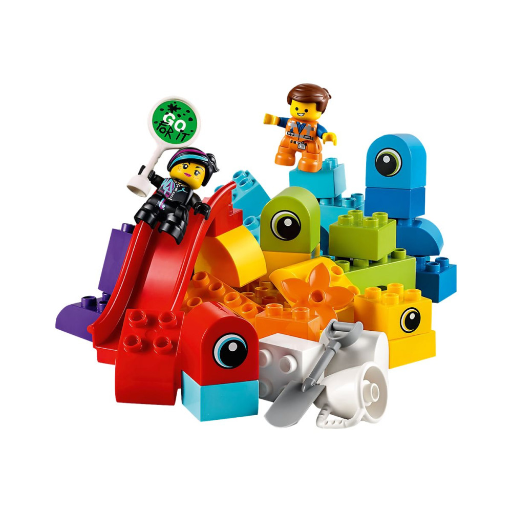 Produktbild för LEGO DUPLO 10895 - Emmet and Lucy's Visitors from the DUPLO Planet - byggsats