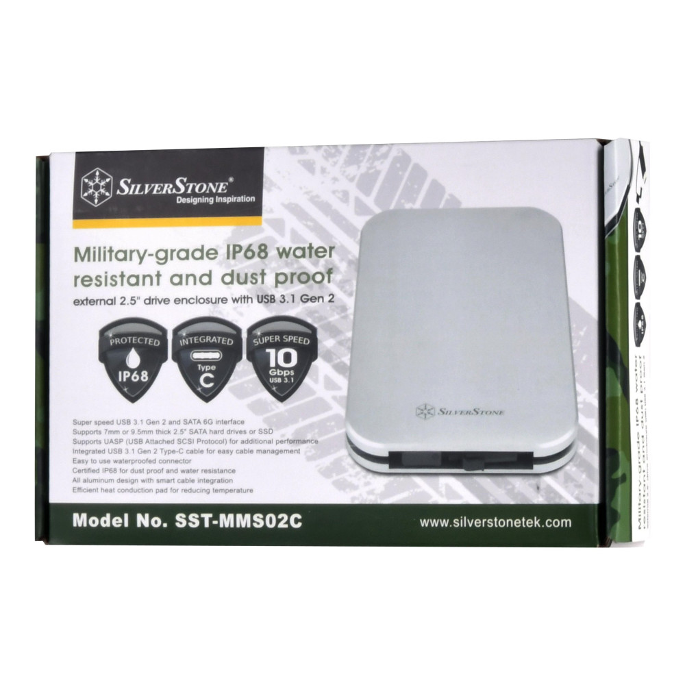 Produktbild för SilverStone Mammoth Series MMS02 - förvaringslåda - SATA 6Gb/s - USB 3.1 (Gen 2)