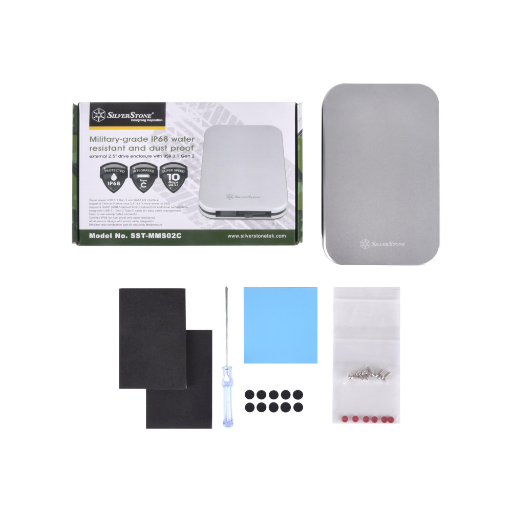 Produktbild för SilverStone Mammoth Series MMS02 - förvaringslåda - SATA 6Gb/s - USB 3.1 (Gen 2)