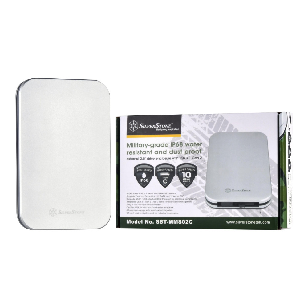 Produktbild för SilverStone Mammoth Series MMS02 - förvaringslåda - SATA 6Gb/s - USB 3.1 (Gen 2)