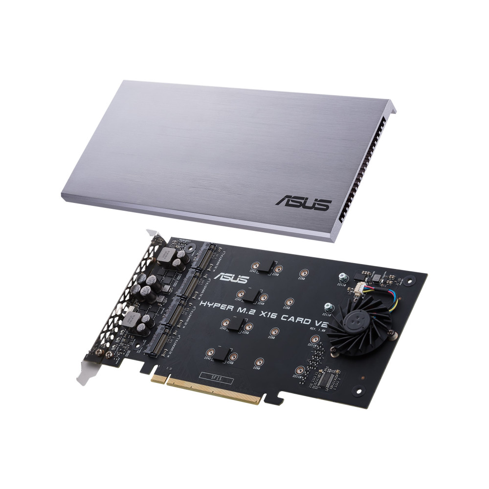 Produktbild för ASUS HYPER M.2 X16 CARD V2 - gränssnittsadapter - M.2 Card - PCIe 3.0 x16