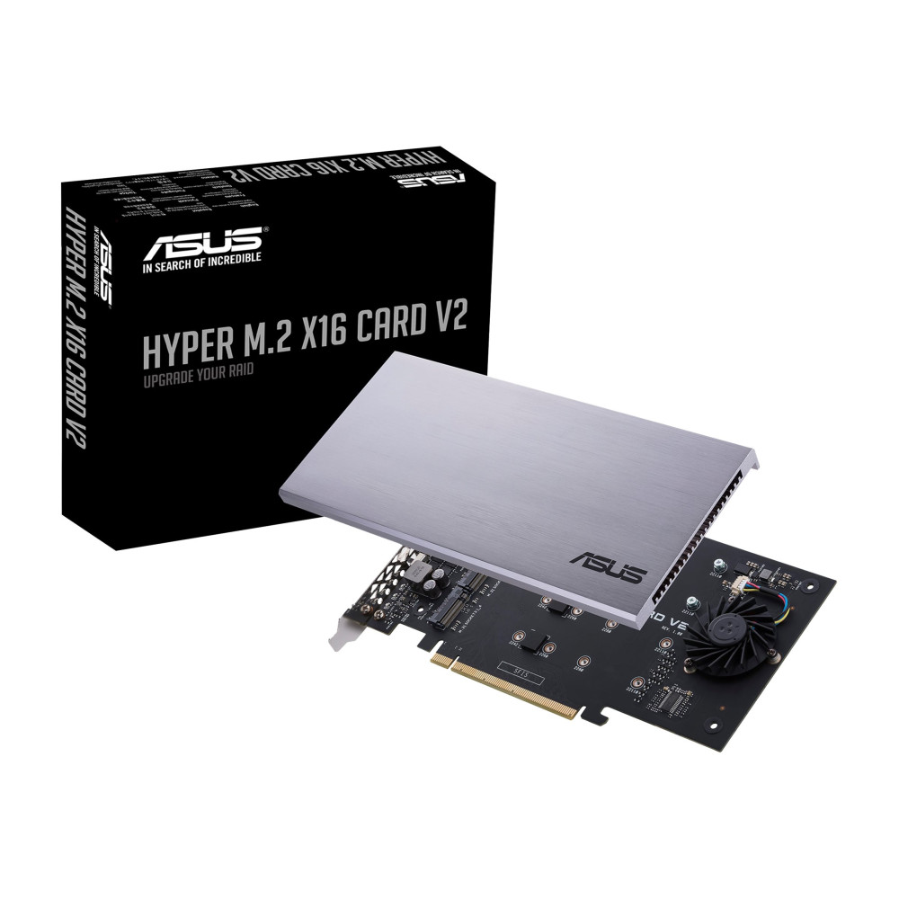 Produktbild för ASUS HYPER M.2 X16 CARD V2 - gränssnittsadapter - M.2 Card - PCIe 3.0 x16