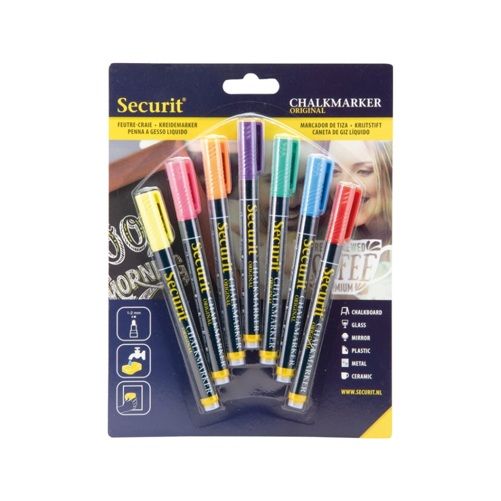 Produktbild för Securit Original SMA100, Blå, Grön, Orange, Rosa, Röd, Viole...