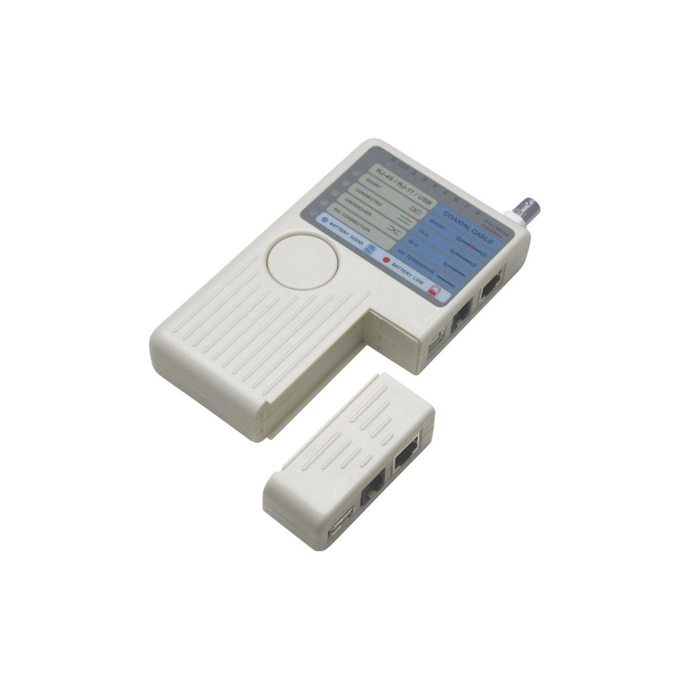 Produktbild för Intellinet 4-in-1 Cable Tester, RJ-11, RJ-45, USB and BNC, O...