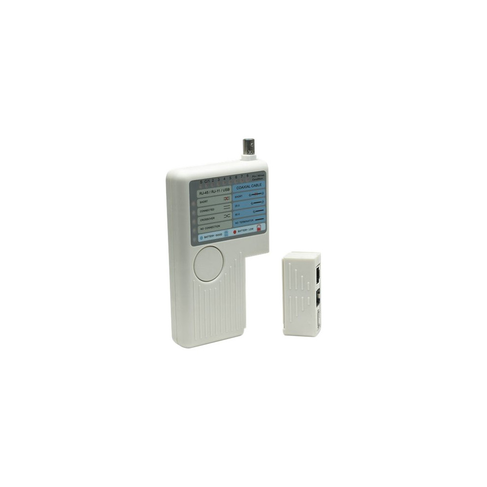 Produktbild för Intellinet 4-in-1 Cable Tester, RJ-11, RJ-45, USB and BNC, O...