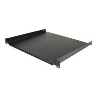 Produktbild för StarTech.com 1U serverrackhylla - Universell fribärande serverhylla med rackfäste för 19-tums nätverksutrustning i rack och skåp - Kraftigt stål - Viktkapacitet 20 kg - 41 cm djupt fack, svart - hylla för rack - 1U