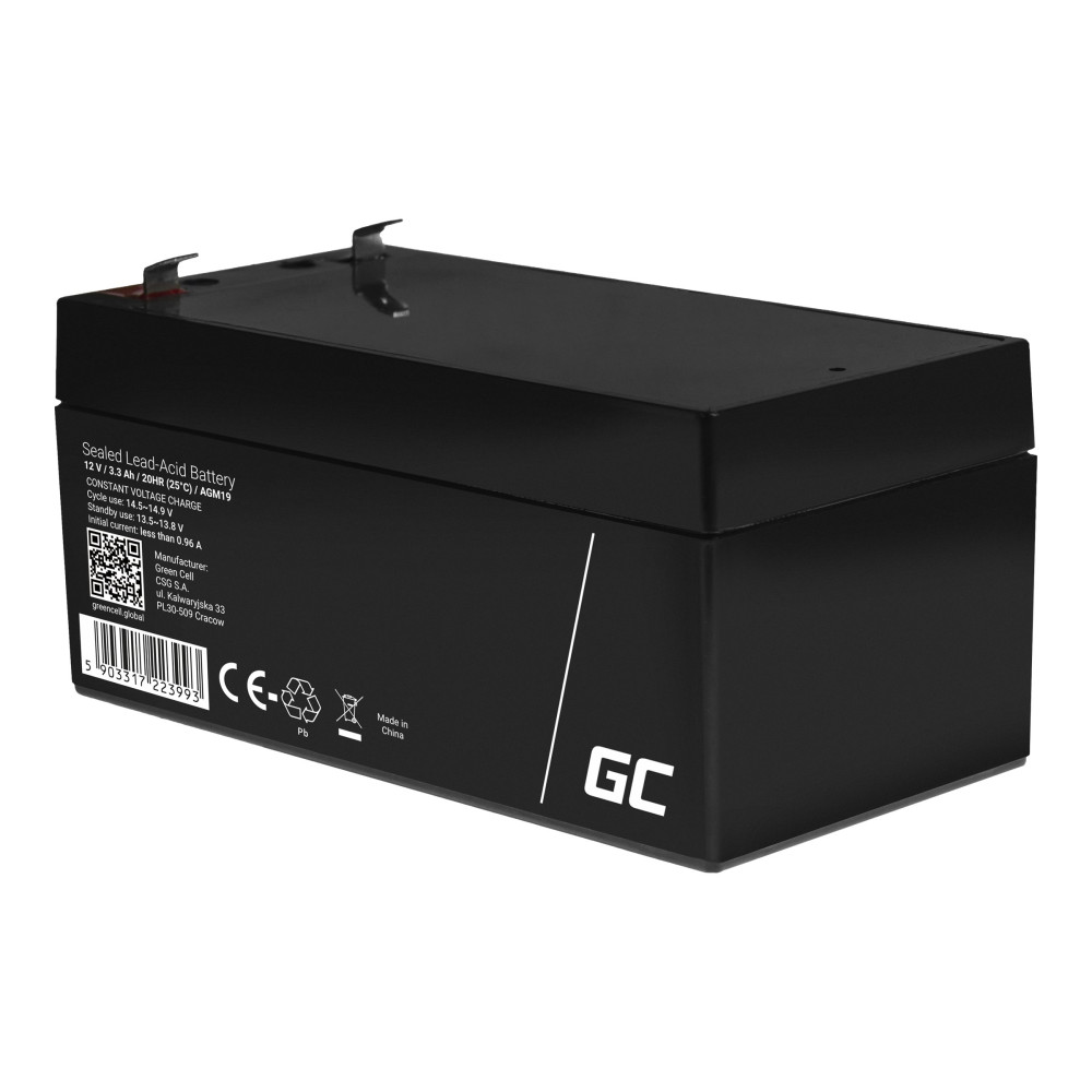 Produktbild för Green Cell - UPS-batteri - Förseglat med blysyra (SLA) - 3.3 Ah