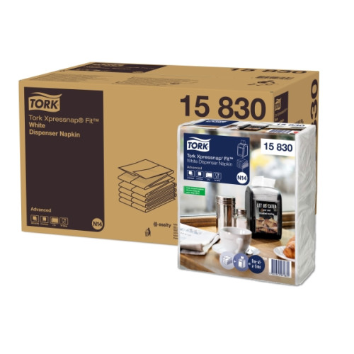TORK Serviet Tork Xpressnap Fit® N14 hvid 2-lag