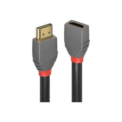 Lindy Lindy Anthra Line HDMI-förlängningskabel med Ethernet - 50 cm