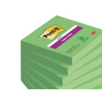 Produktbild för Staples POST-IT Bloczek SUPER STICKY 654-6SS-AW, rutigt grön...
