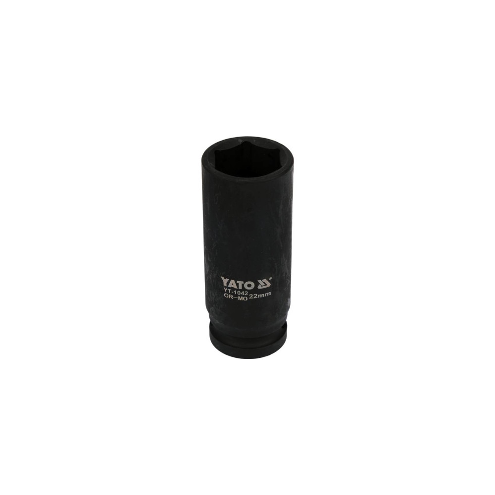 Produktbild för Yato YT-1042, Slaghylsa, Svart, 1/2", Metrisk, 22 mm, Krommo...