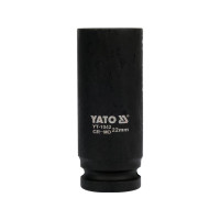 Produktbild för Yato YT-1042, Slaghylsa, Svart, 1/2", Metrisk, 22 mm, Krommo...