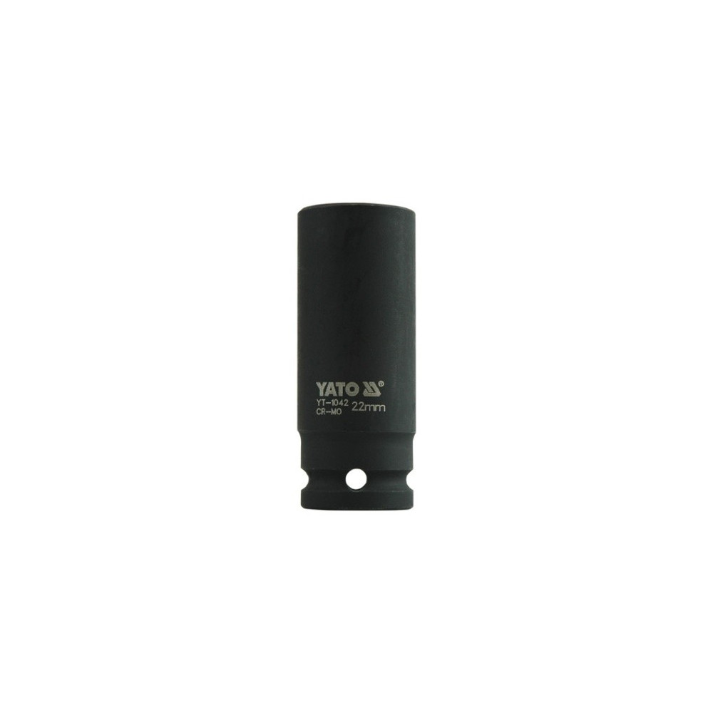 Produktbild för Yato YT-1042, Slaghylsa, Svart, 1/2", Metrisk, 22 mm, Krommo...