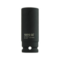 Produktbild för Yato YT-1042, Slaghylsa, Svart, 1/2", Metrisk, 22 mm, Krommo...