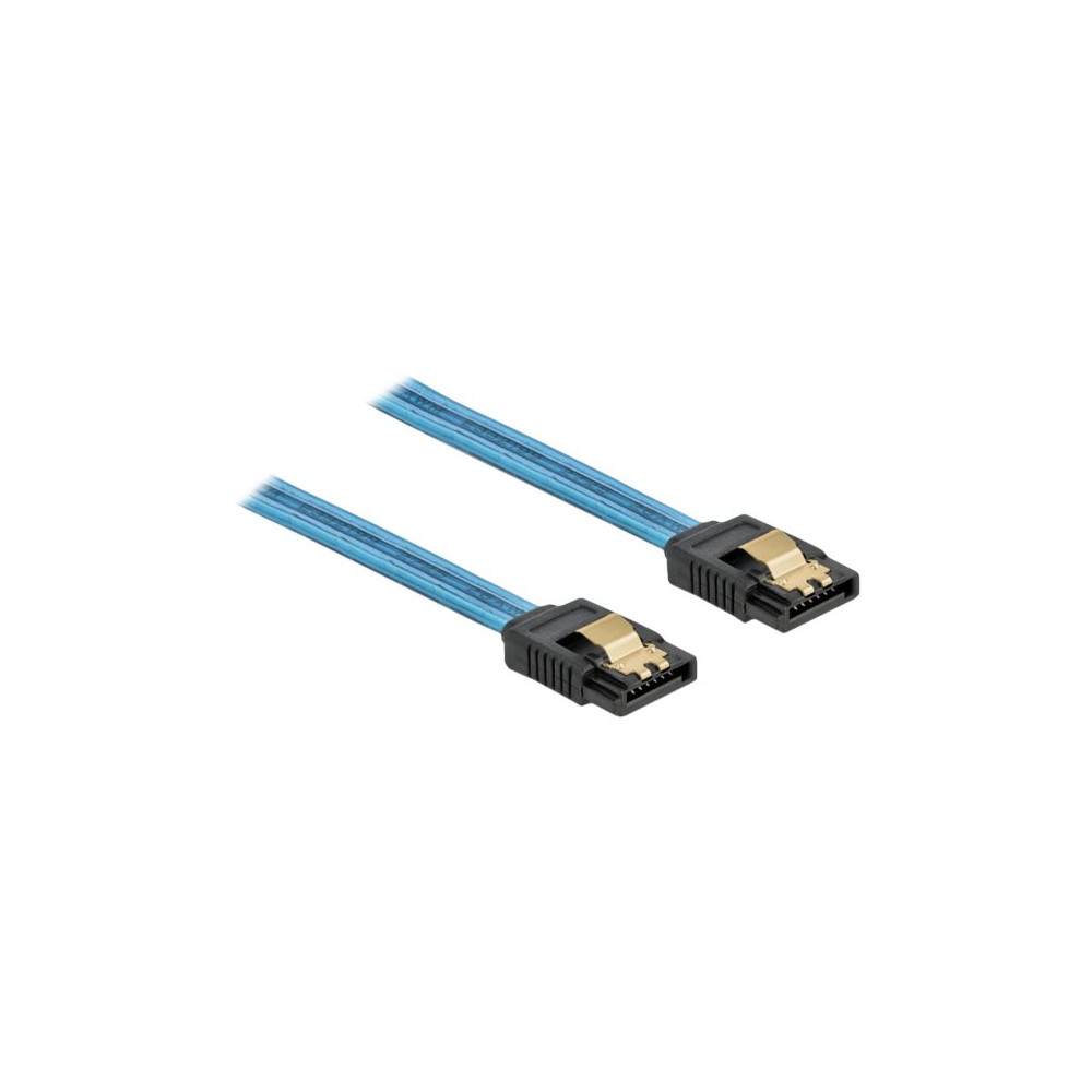Produktbild för Delock SATA 6 Gb/s Cable UV glow effect - SATA-kabel - 50 cm