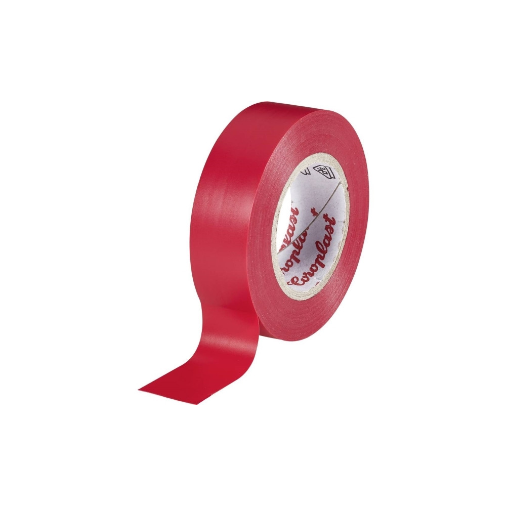 Produktbild för Coroplast 302 302-25-RD isoleringstejp röd (L x B) 25 m x 15...