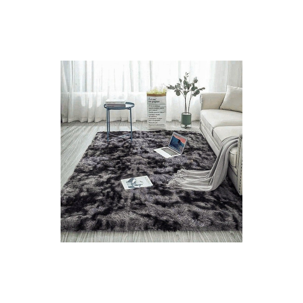 Produktbild för Strado Ombre Shaggy matta 160x230 OmbreGrey (mörkgrå) univer...