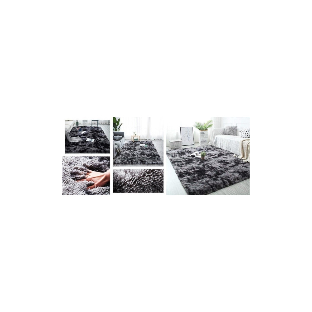 Produktbild för Strado Ombre Shaggy matta 160x230 OmbreGrey (mörkgrå) univer...