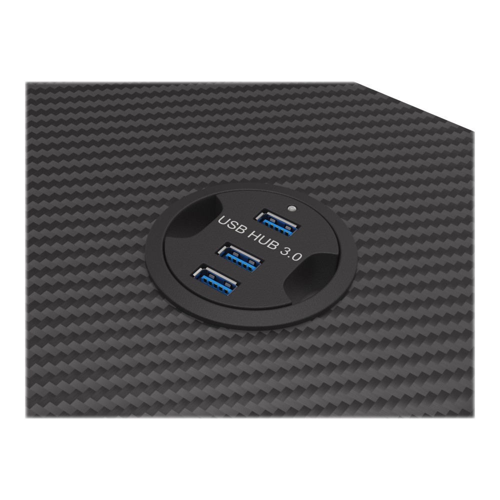 Produktbild för Genesis Holm 510 RGB - skrivbord - rectangular with contoured corners - svart