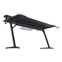 Produktbild för Genesis Holm 510 RGB - skrivbord - rectangular with contoured corners - svart