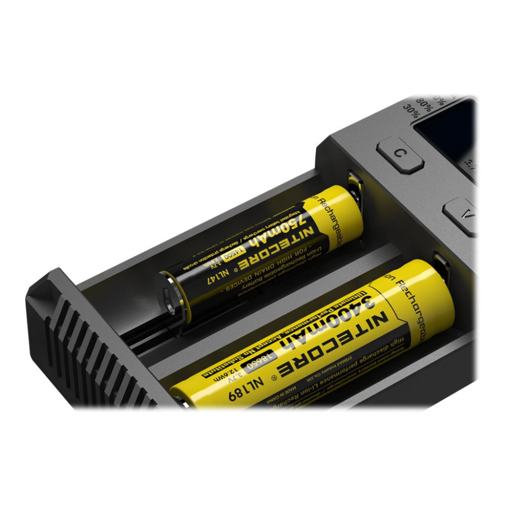 Produktbild för NITECORE Intellicharger New i2 batteriladdare - + växelströmsadapter