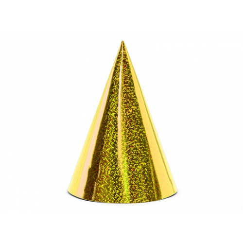 Party Deco PartyDeco CZAP6-019, Partyhatt, Guld, Födelsedag, 160 mm, 10...