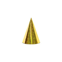 Produktbild för PartyDeco CZAP6-019, Partyhatt, Guld, Födelsedag, 160 mm, 10...