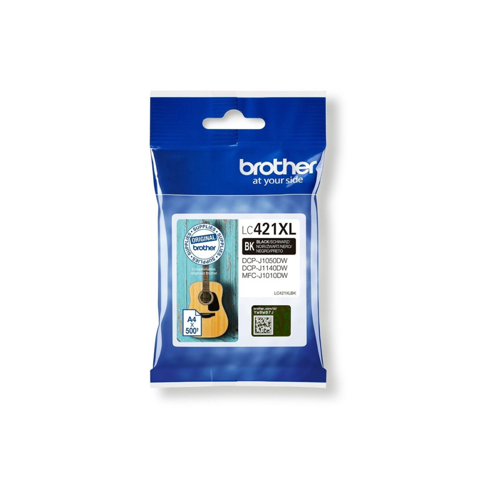 Produktbild för Brother LC421XLBK - Lång livslängd - svart - original - bläckpatron