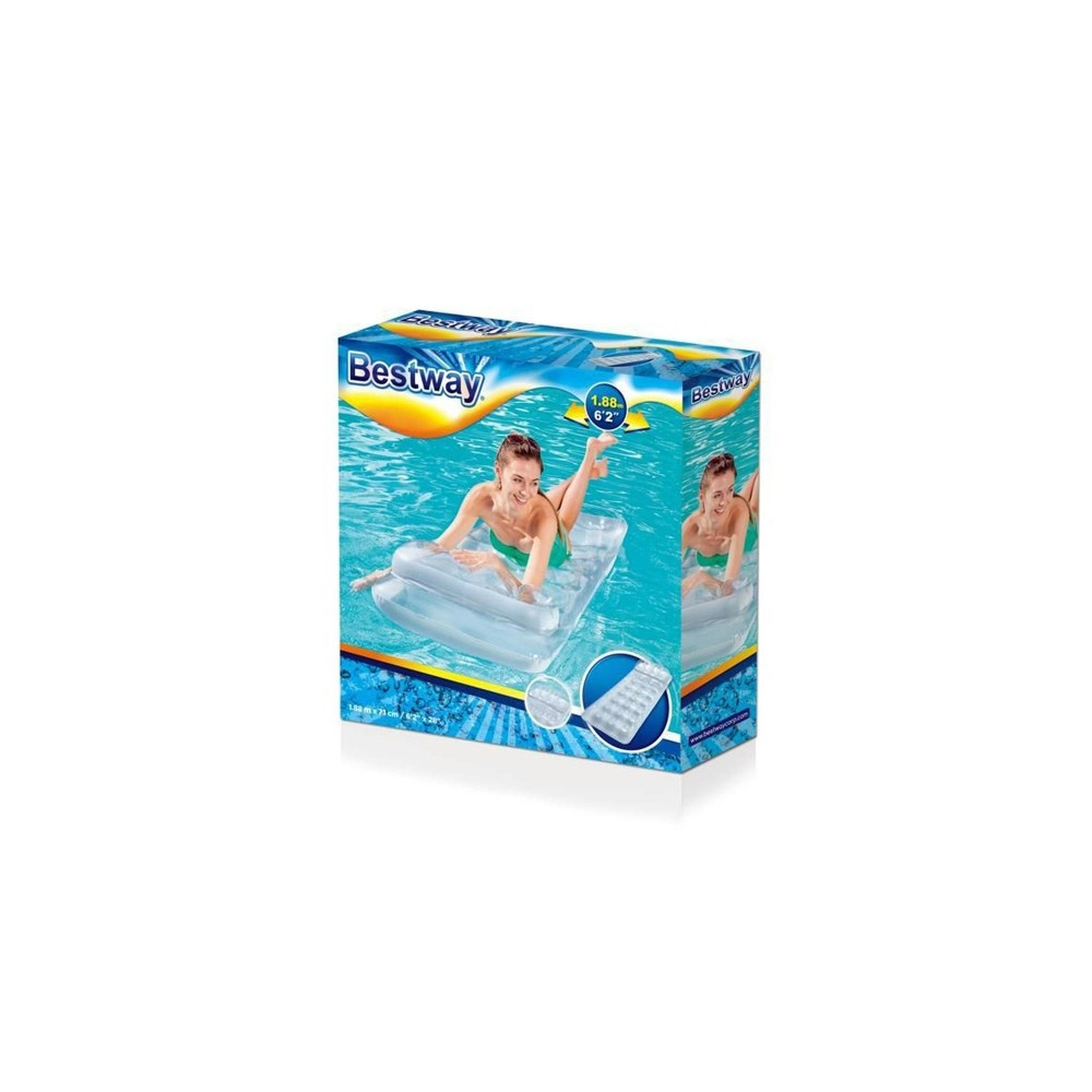 Produktbild för Bestway 43024, Grå, Transparent, Badmadrass, Vinyl, 90 kg, 6...