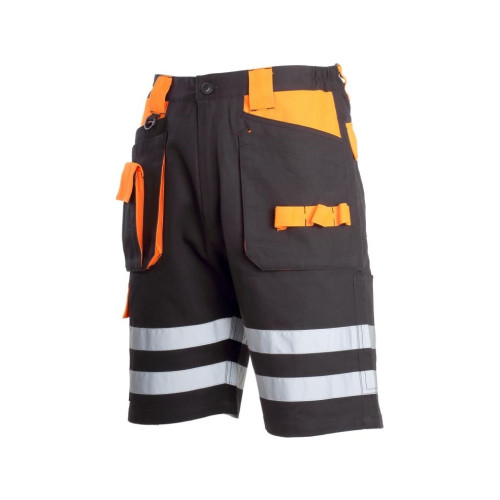 LAHTIPRO Lahti Pro korta shorts svart-orange 100% bomull med reflex "...