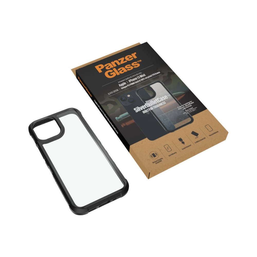 Produktbild för PanzerGlass SilverBullet - Black Edition - baksidesskydd för mobiltelefon