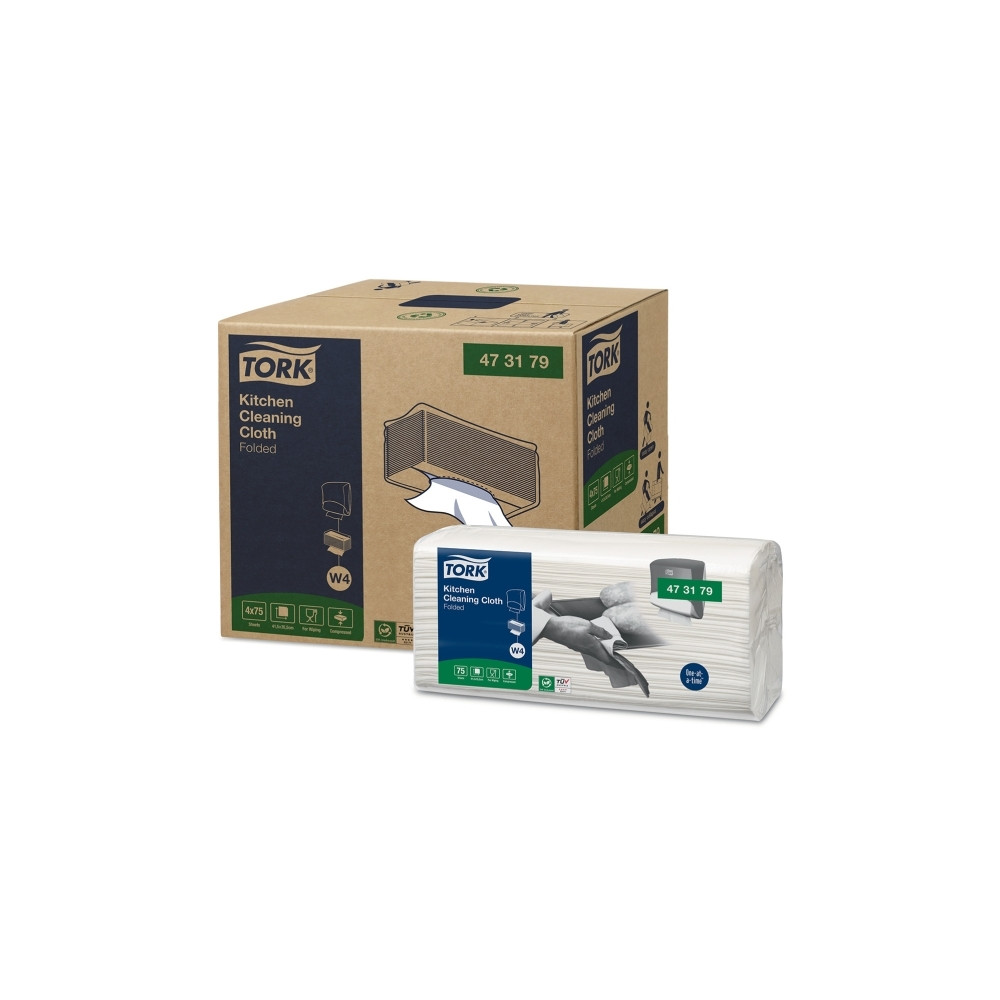 Produktbild för Aftørringsklud Tork Køkken 1-lag 415x355 mm Non-Wowen