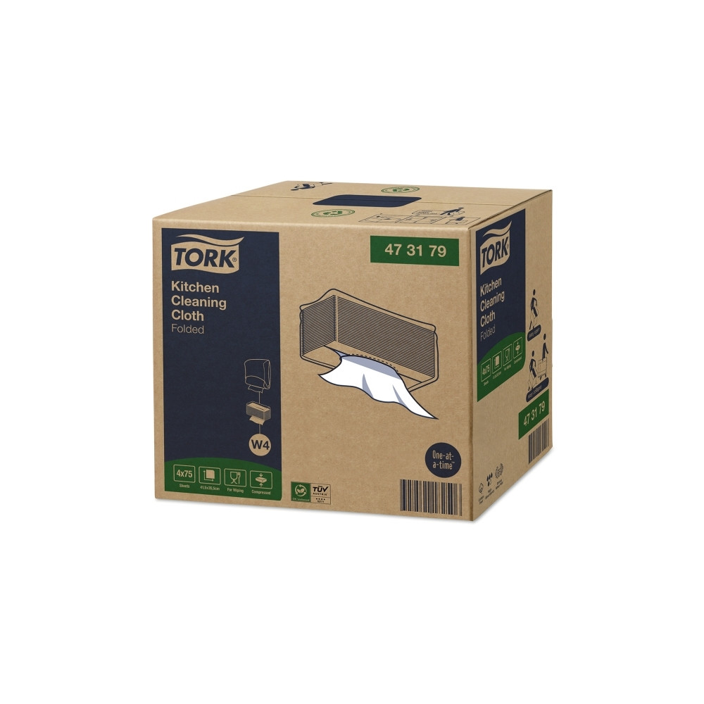 Produktbild för Aftørringsklud Tork Køkken 1-lag 415x355 mm Non-Wowen