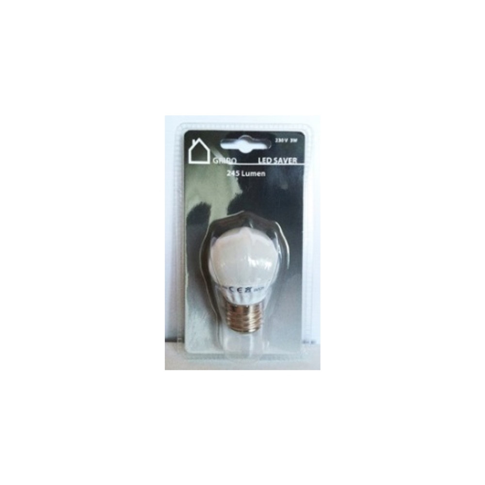 Produktbild för GRIPO LED globalpære plastic E27 230V/3W/G45/245Lm