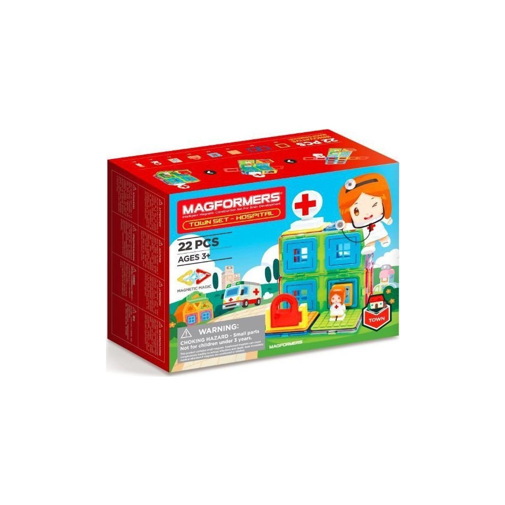 Produktbild för Magnetiska byggklossar City