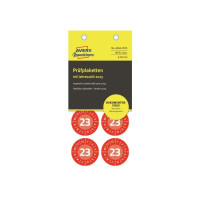 Produktbild för Avery 6946-2023, Röd, Rund, Permanent, Vitt på rött, Vinyl,...