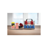 Produktbild för Avery 6946-2023, Röd, Rund, Permanent, Vitt på rött, Vinyl,...