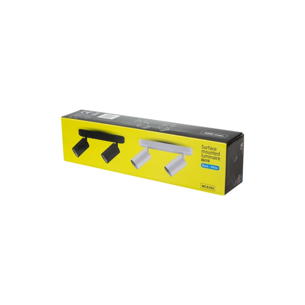 Produktbild för Maclean vägg- och takarmatur, spot, rörlig, aluminium, 2xGU1...