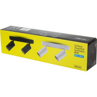 Produktbild för Maclean vägg- och takarmatur, spot, rörlig, aluminium, 2xGU1...
